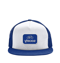 Load image into Gallery viewer, Patch logo 3 - Mesh Snapback Hat (royal blue)