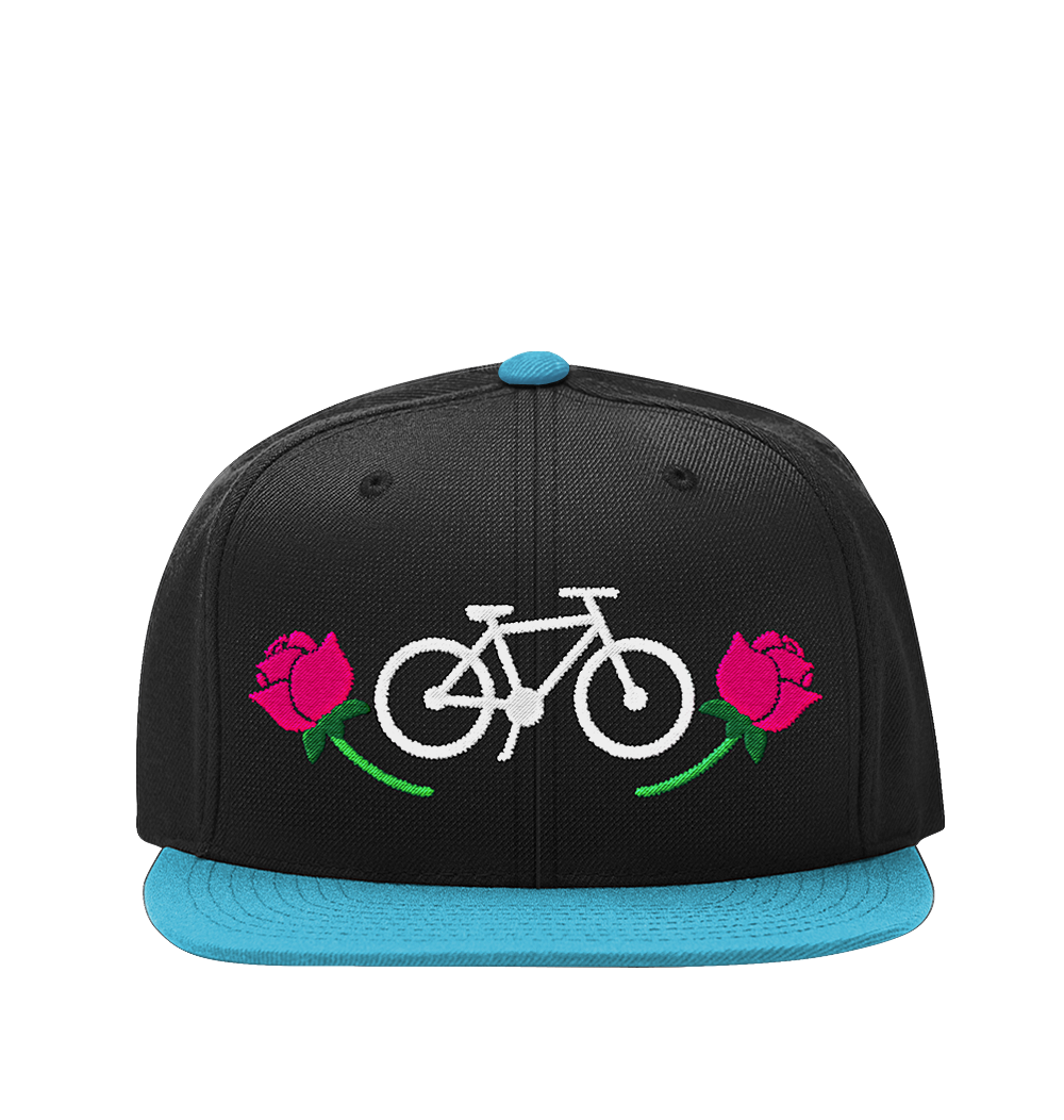 Roses are red - Snapback Hat (black / tiffany blue)