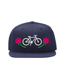 Load image into Gallery viewer, Roses are red - Snapback Hat (navy)